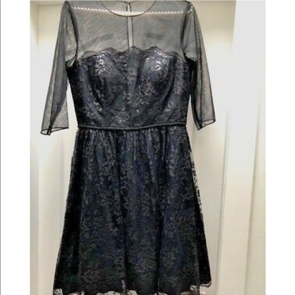 JS Boutique BLACK LACE DRESS WITH FLARE 10 - Picture 3 of 11